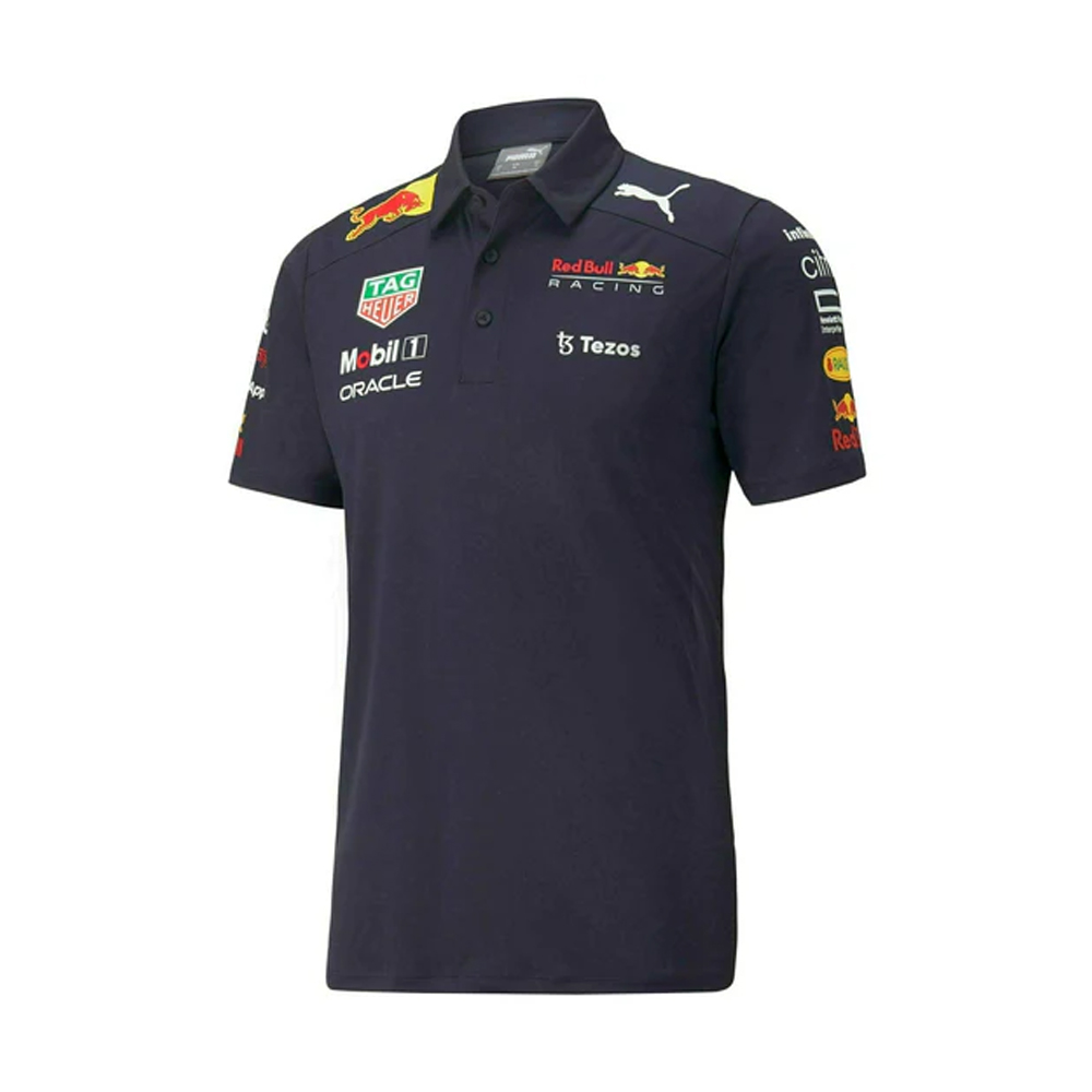 Cmc Motorsports Premium Quality Top Grade Red Bull Racing F1 Men's 2022 Team Polo Shirt Navy 