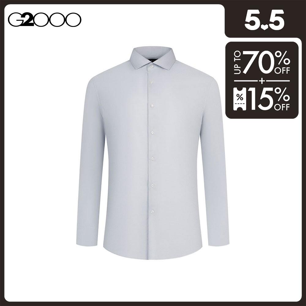 G2000 Men Cvc Spandex Textured Dress Shirt